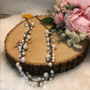 Pearl and Chrystal Drops Nekclace